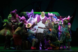T.J. Dawson as Shrek in 3-D Theatricals Shrek the Musical - Photo credit Isaac James Creative.